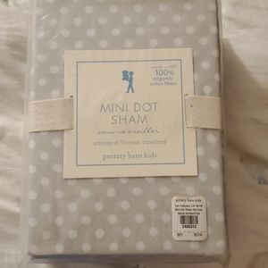 Pottery Barn Kids Mini Dot Sham standard grey